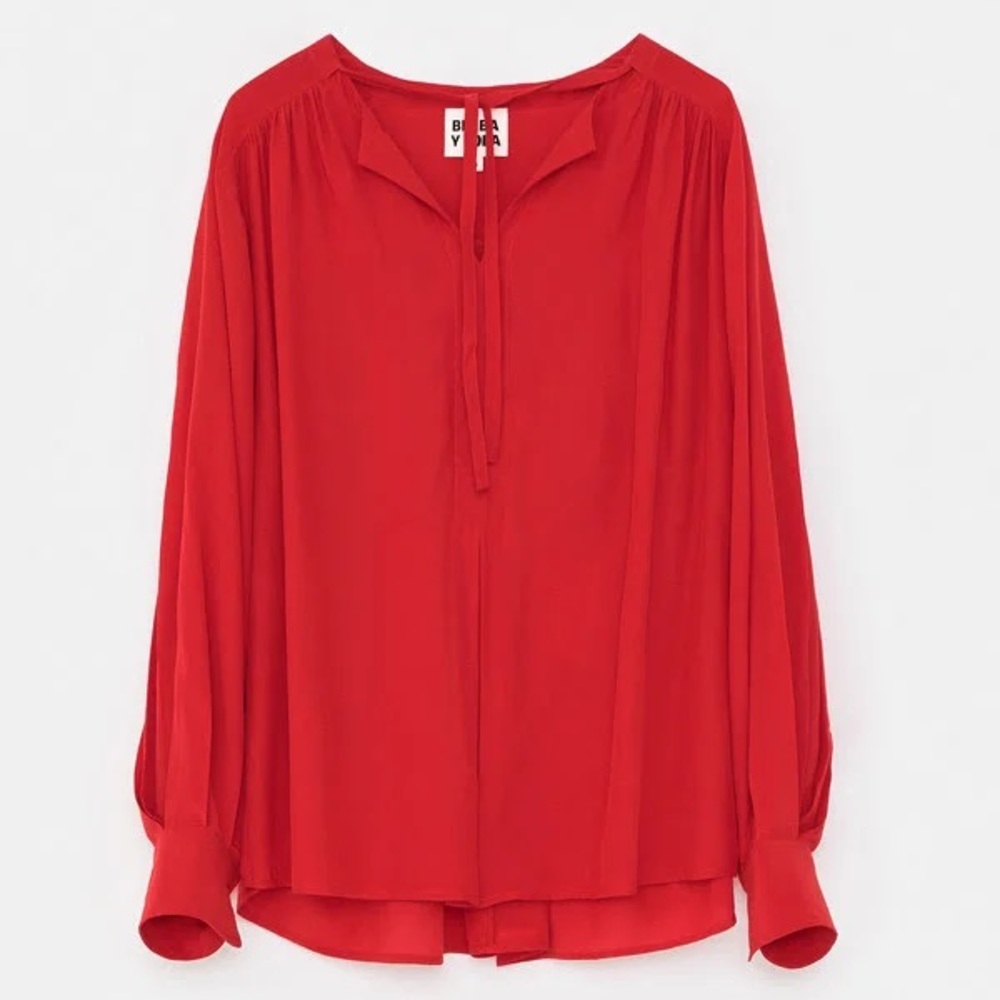 Bimba y Lola Red Flouncy Blouse